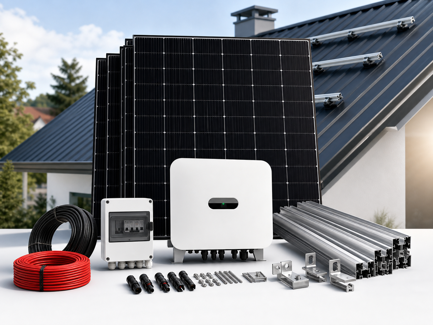 Solarna elektrana 6 kWp jednofazna za limeni krov s Hoymiles inverterom